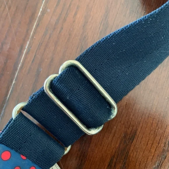 LeSportSac Blue/Red Polka Dot Print Nylon Purse - Picture 5 of 6